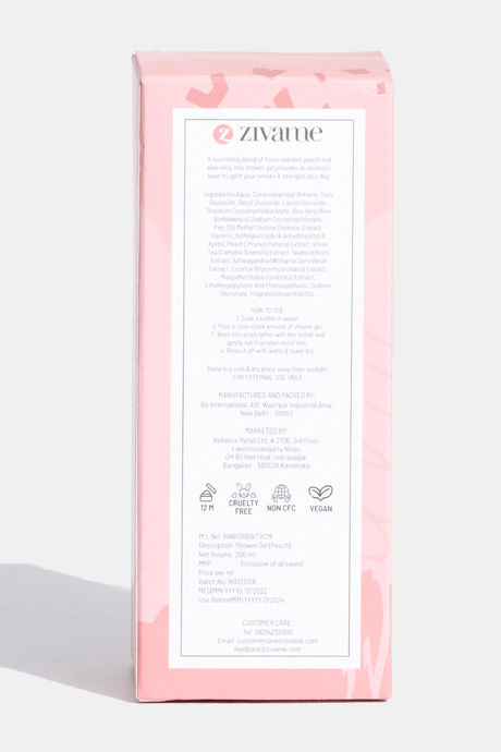 Zivame Peach Shower Gel - 200ml — image 5